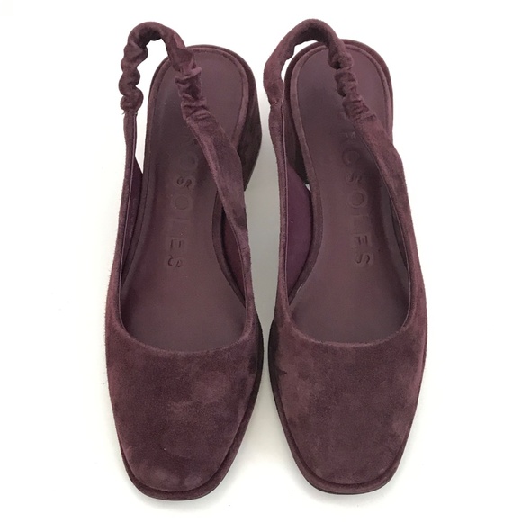 AEROSOLES Altona Slingback Block Heel Pumps Burgundy Women’s Size 7 - Picture 3 of 16